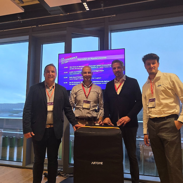 Bora Kabakci (EPSON), Nabil Said (Artome), Sven Bent (CDS IT-Systeme), Maximilian Briel (CDS IT-Systeme)